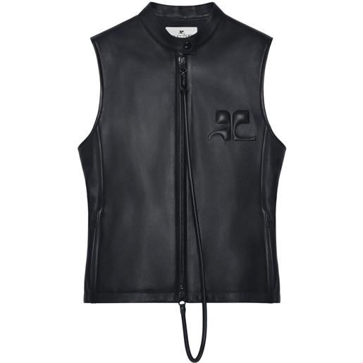 Courrèges gilet city shadow - nero