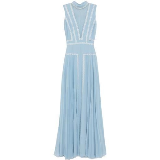 Saiid Kobeisy abito in crepe georgette - blu