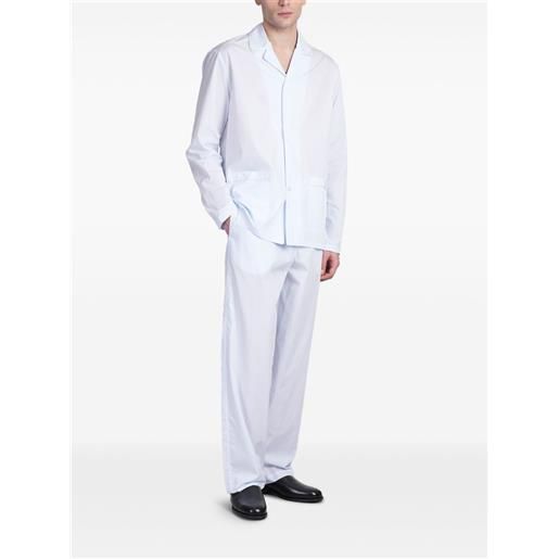 Zegna pantaloni pigiama in cotone - bianco