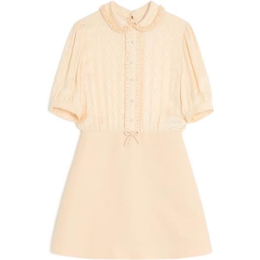 Valentino Garavani abito corto crepe couture - toni neutri