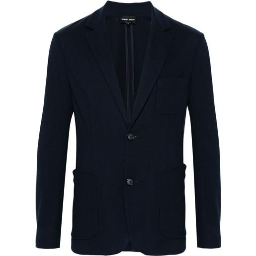 Giorgio Armani blazer in maglia - blu