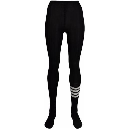 Thom Browne collant con dettaglio a righe - nero