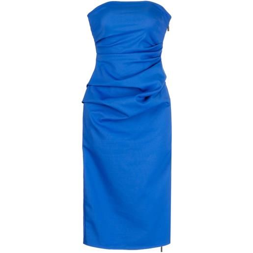 Maticevski ruched strapless dress - blu