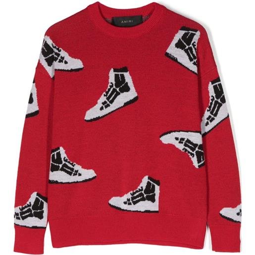 AMIRI KIDS maglione a fantasia - rosso