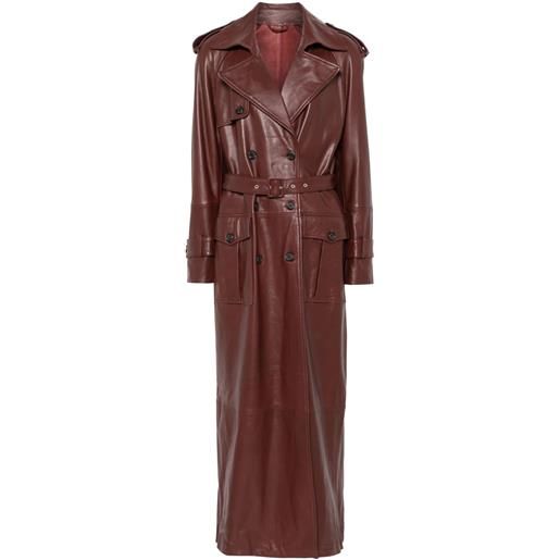 Giuseppe Di Morabito trench in pelle - rosso