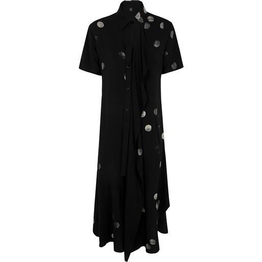 Y's abito denim a pois - nero