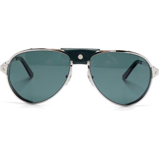 Cartier Eyewear occhiali da sole con montatura stile pilota - argento