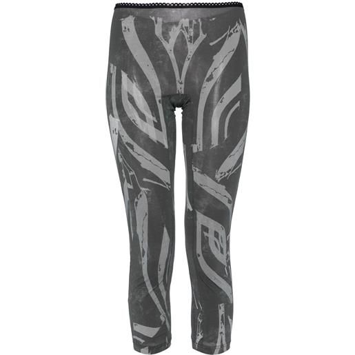 Yohji Yamamoto collant con stampa astratta - grigio