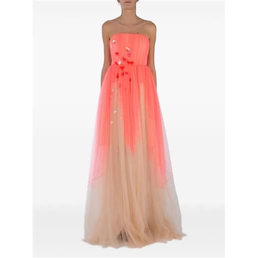 Delpozo abito da sera con paillettes - arancione