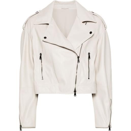 Brunello Cucinelli giacca con revers a lancia - toni neutri