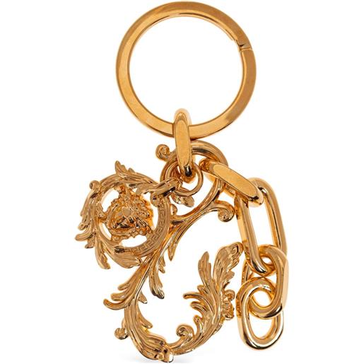 Versace portachiavi con ciondolo medusa - oro
