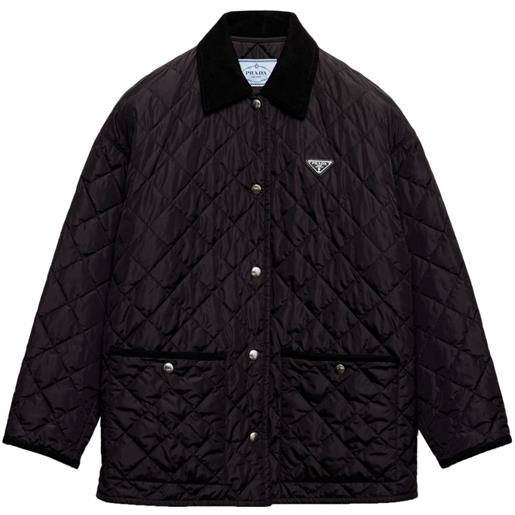 Prada impermeabile light re-nylon - nero