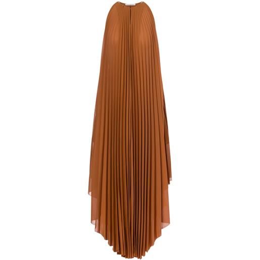 Philosophy Di Lorenzo Serafini abito smanicato con pieghe - marrone