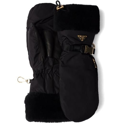 Prada muffole foderate in shearling - nero