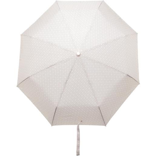 BOSS ombrello con monogramma - toni neutri