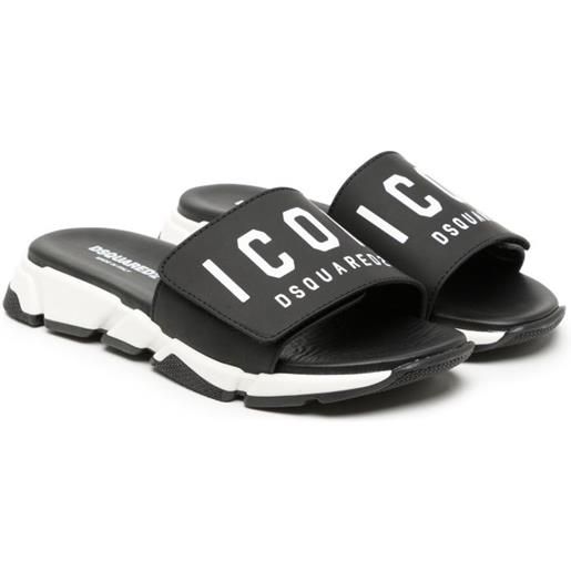 DSQUARED2 KIDS sandali con stampa - nero