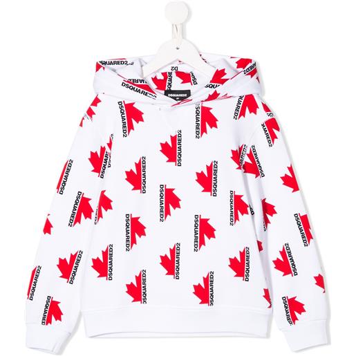 DSQUARED2 KIDS felpa con stampa - bianco