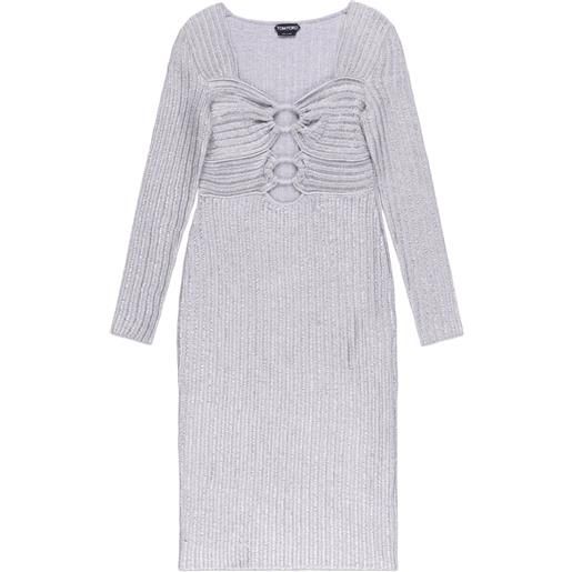 TOM FORD abito a coste con cut-out - grigio