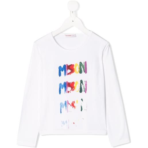 Missoni Kids t-shirt con stampa - bianco