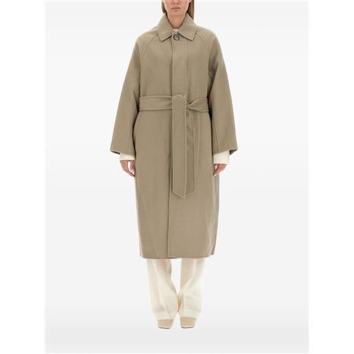 AMI Paris cappotto monopetto con cintura - toni neutri