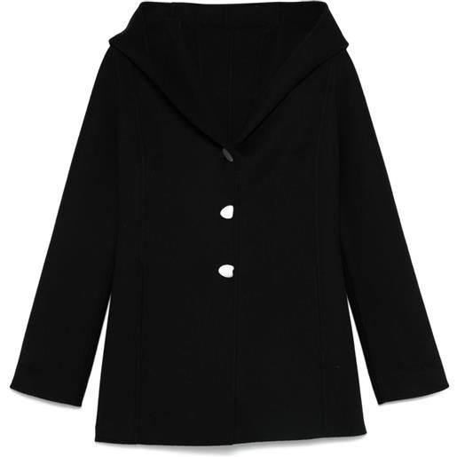 Ferragamo caban con cappuccio - nero