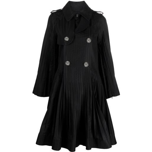 sacai cappotto doppiopetto - nero