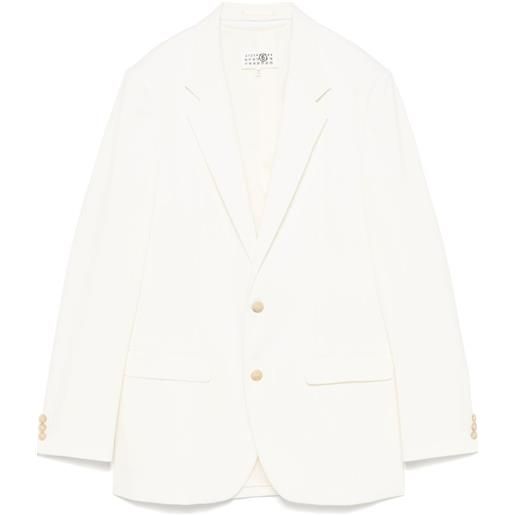 MM6 Maison Margiela blazer in twill - toni neutri