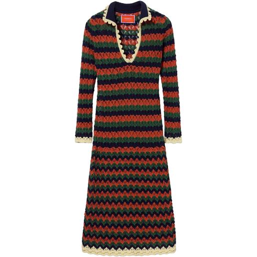 La DoubleJ abito midi perry in maglia - arancione