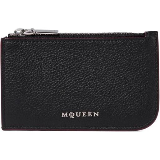 Alexander McQueen portafoglio in pelle - nero