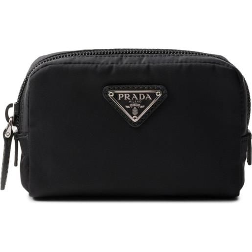 Prada trousse make up con logo - nero