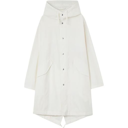 Jil Sander parka con cappuccio - bianco