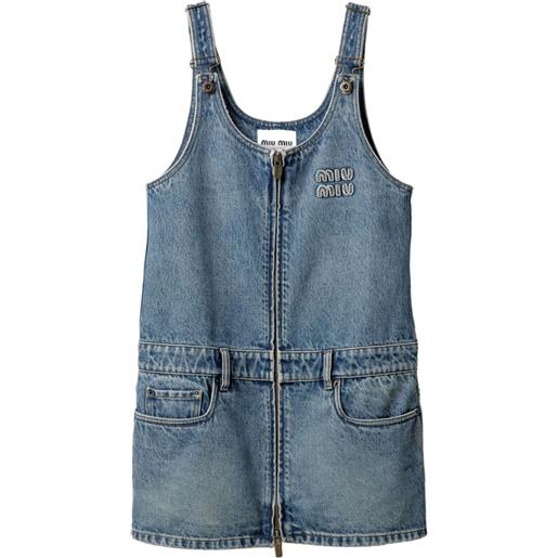 Miu Miu abito corto denim - blu