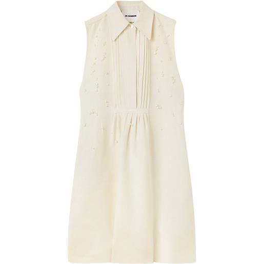 Jil Sander chemisier con ricamo - toni neutri