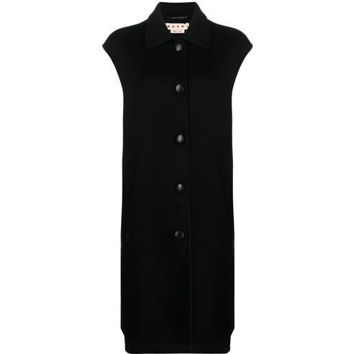 Marni cappotto a maniche corte - nero