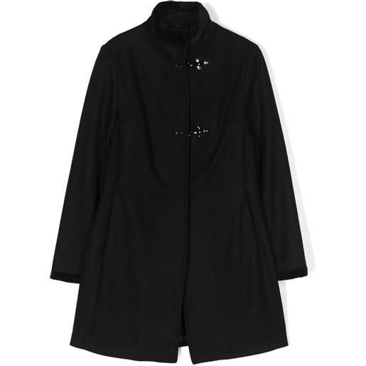 Fay Kids cappotto a collo alto - nero