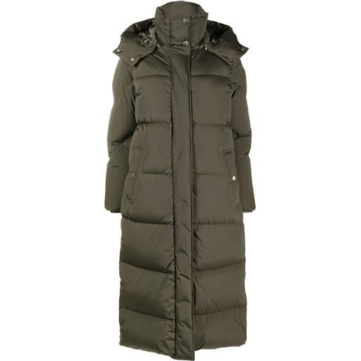 Woolrich parka imbottito aurora lungo - verde