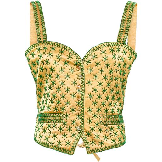 BODE top con ricamo - giallo