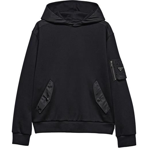 Prada felpa con cappuccio - nero
