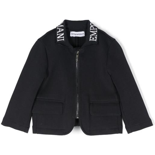 Emporio Armani Kids blazer con logo - blu