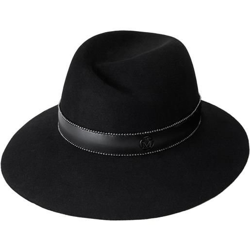 Maison Michel fedora virginie con applicazione - nero