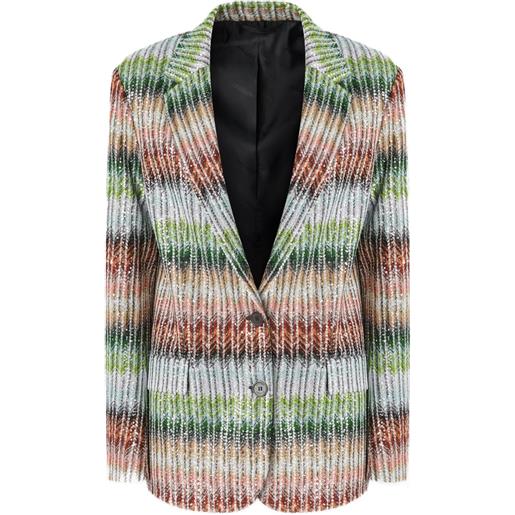 Missoni maglione con motivo a zigzag - verde