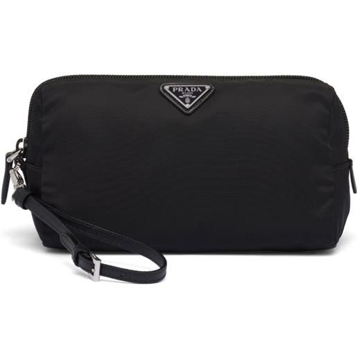 Prada pouch re-nylon con zip - nero