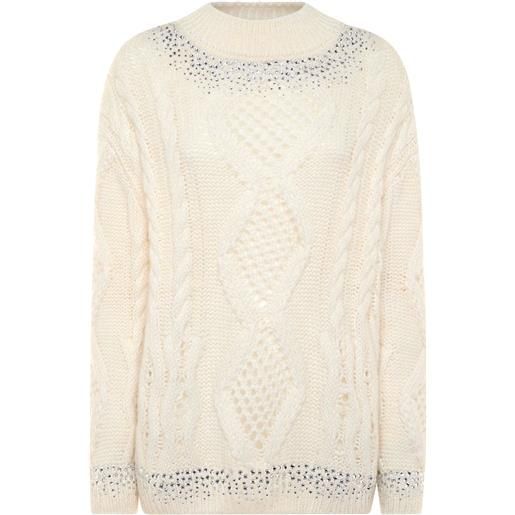 Philipp Plein maglione con strass - toni neutri