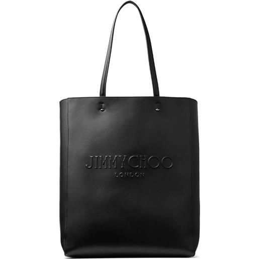 Jimmy Choo borsa tote in pelle con logo - nero