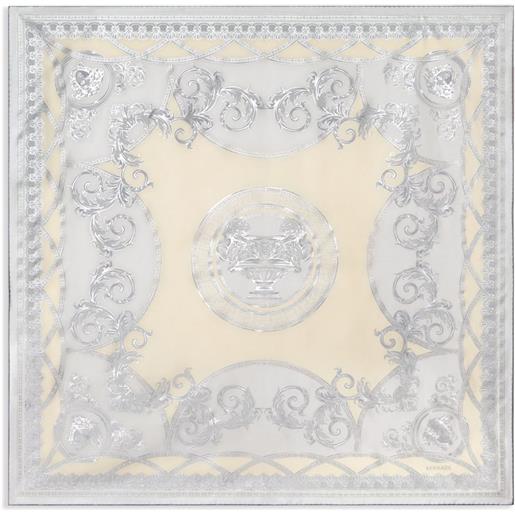 Versace foulard la coupe des dieux in seta - toni neutri