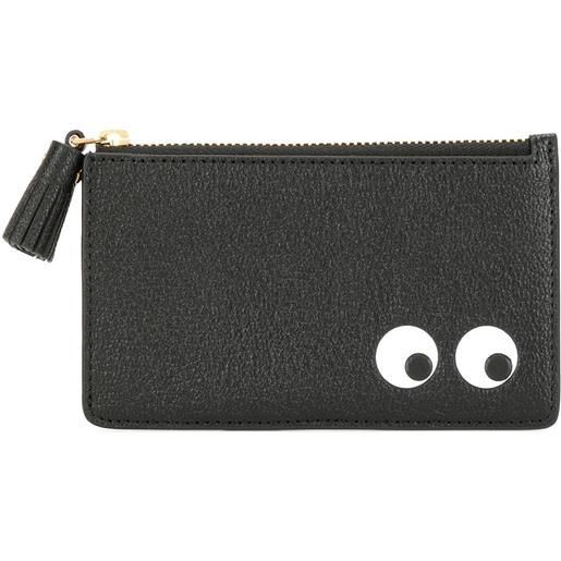 Anya Hindmarch portacarte eyes con zip - nero