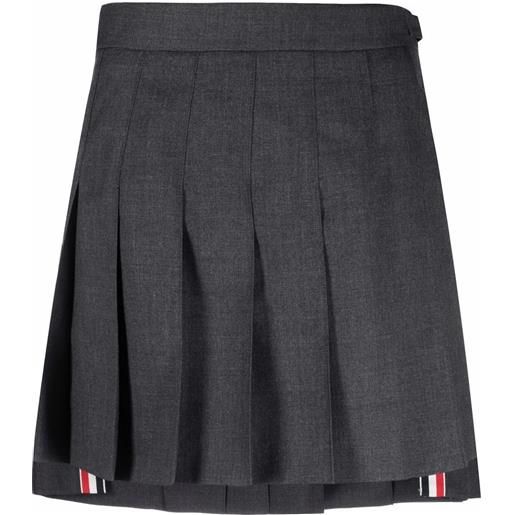 Thom Browne minigonna plissettata - grigio