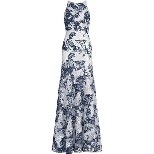 Silvia Tcherassi abito chenoa lungo con paillettes - blu