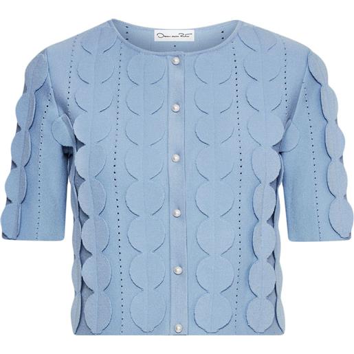Oscar de la Renta cardigan con motivo geometrico - blu