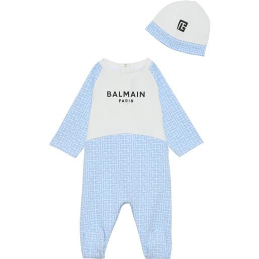 Balmain Kids pigiama pb monogram - bianco
